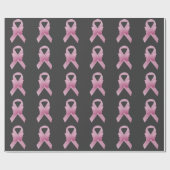 Roze bewustmakingslint cadeaupapier (Vlak)