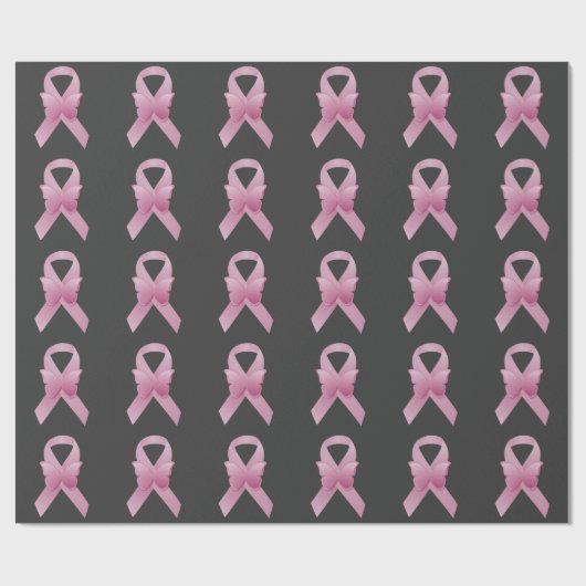 Roze bewustmakingslint cadeaupapier (Vlak)