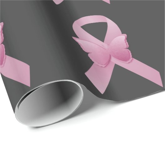 Roze bewustmakingslint cadeaupapier (Rol Hoek)