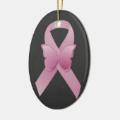 Roze bewustmakingslint keramisch ornament (Links)