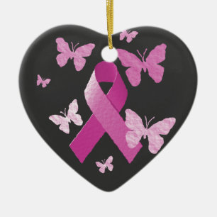 Roze bewustmakingslint keramisch ornament