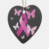Roze bewustmakingslint keramisch ornament (Links)