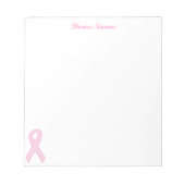 Roze bewustmakingslint notitieblok (Voorkant)