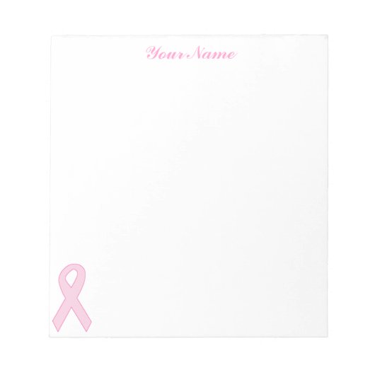 Roze bewustmakingslint notitieblok (Voorkant)