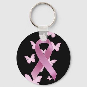 Roze bewustmakingslint sleutelhanger