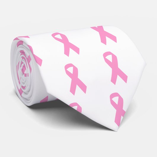 Roze bewustmakingslint stropdas (Opgerold)