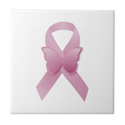Roze bewustmakingslint tegeltje (Voorkant)