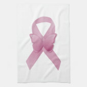 Roze bewustmakingslint theedoek (Verticaal)