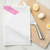 Roze bewustmakingslint theedoek (Quarter Fold)