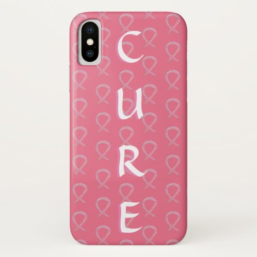 Roze bewustwording iPhone X-Hoesjes met lint borst Case-Mate iPhone Case (Achterkant)