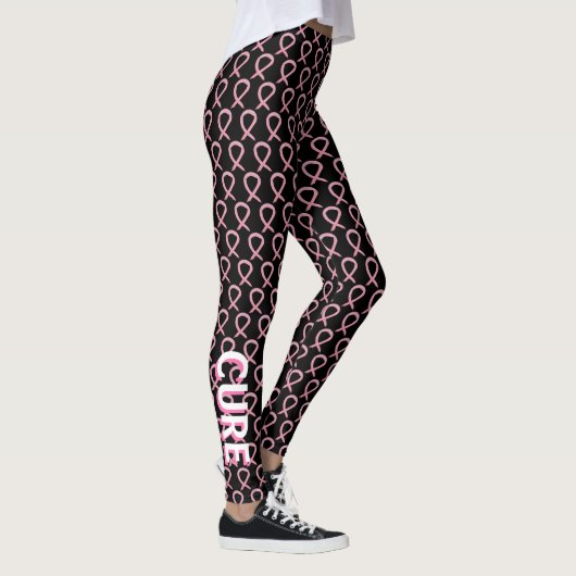 Roze bewustwording Leggings van het koolstofborst (Rechts)
