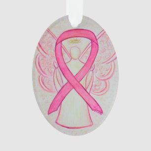 Roze bewustwording Ribbon Angel Ornament Pendant