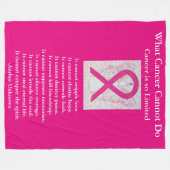Roze bewustwording Ribbon Cancer Angel Chemo Blank Fleece Deken (Voorkant (Horizontaal))