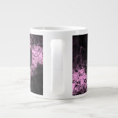 Roze bewustwording Ribbon Grunge Heart Grote Koffiekop (Achterkant)