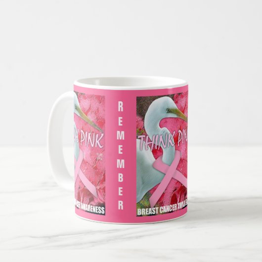 Roze bewustzijn koffiemok (Voorkant links)