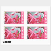Roze bewustzijn rechthoekige sticker (Vel)