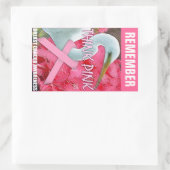 Roze bewustzijn rechthoekige sticker (Tas)