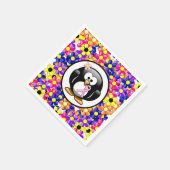 Roze bewustzijn Ribbon Penguin Servet (Hoek)