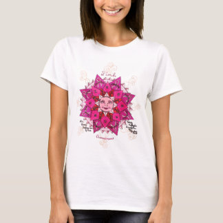 Roze bewustzijnsartikelen voor dames met lange hoe t-shirt