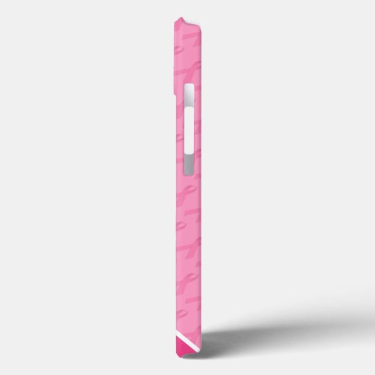 Roze bewustzijnsband met naam Case-Mate iPhone case (Achterkant / Links)