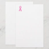Roze bewustzijnslint briefpapier (Voorkant / Achterkant)