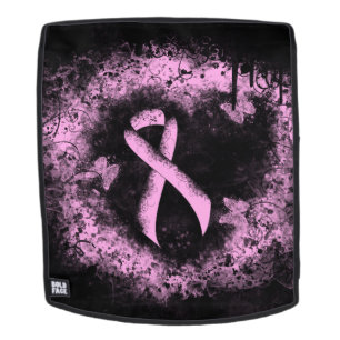 Roze bewustzijnslint Grunge hart Rugtassen