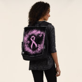 Roze bewustzijnslint Grunge hart Rugtassen (Gedragen)