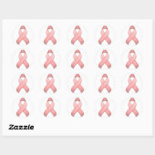 Roze Bewustzijnslint Ronde Sticker (Vel)