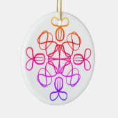 Roze Bezige Bij Doodle Mandala #18 Keramisch Ornament (Rechts)