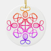 Roze Bezige Bij Doodle Mandala #18 Keramisch Ornament (Voorkant)