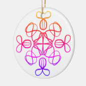 Roze Bezige Bij Doodle Mandala #18 Keramisch Ornament (Links)