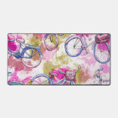 Roze Bicycle Desk Mat (Voorkant)