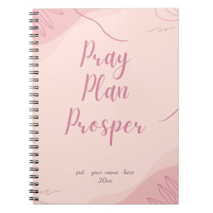 Roze Bidden Plannen Voorspoed Gebedsgebaseerde Dag Notitieboek