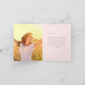 Roze biet Mitzvah sparkles ster van David Photo Bedankkaart (Binnen)