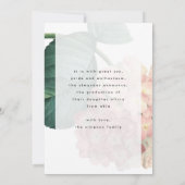 Roze Big Flower Photo University Afstudeerder Aankondiging (Achterkant)