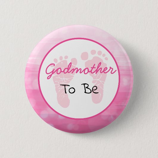 Roze Big Godmoeder om Baby shower te worden Ronde Button 5,7 Cm (Voorkant)