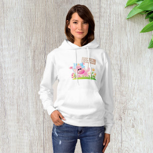 Roze Biggen Nursery Nooit Haasten Nooit Zorgen Hoodie