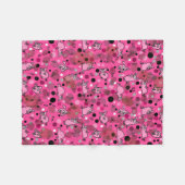 Roze Biggetje Cartoon  Fleece Deken (Voorkant (Horizontaal))