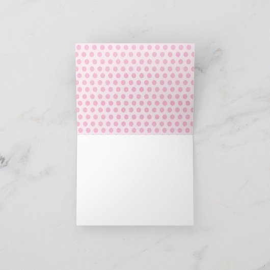 Roze Biggetje Dank je wel Bedankkaart (Binnen)