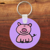 Roze biggetje sleutelhanger (Voorkant)