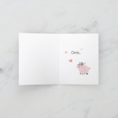 Roze biggetjes koppel  kaart (Binnen)