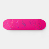 Roze bij 6-jarige Chy Persoonlijk Skateboard (Horizontaal)