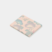 Roze Bij Bloem Klassieke Hokusai Kunst Post-it® Notes (Schuin)