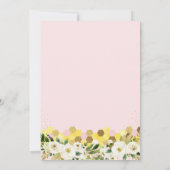 Roze bij eerste geboorte kaart (Achterkant)