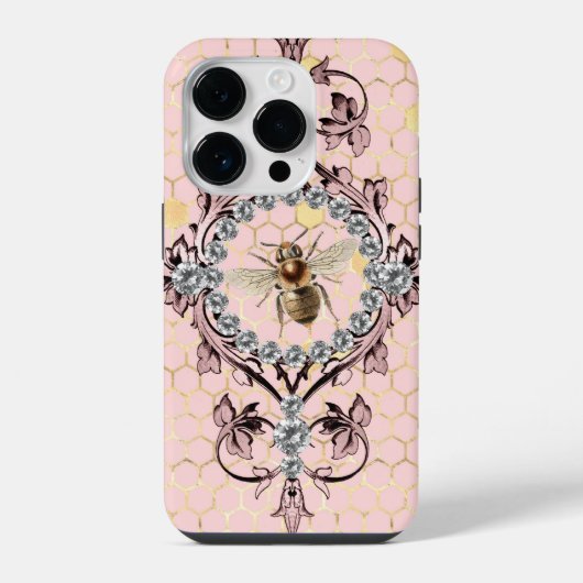 Roze Bij iPhone Hoesje (Achterkant)