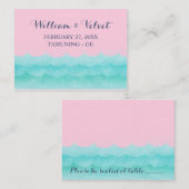 Roze bij Zee nautische trouwkaarten Plaatskaartje (Voorkant / Achterkant)