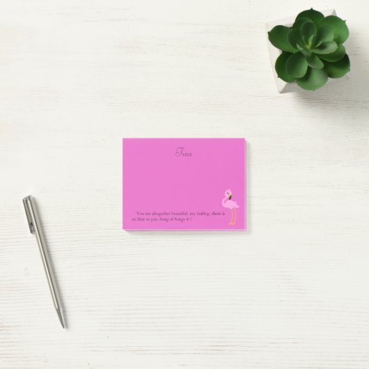  roze bijbelse flamingstok post-it® notes (Kantoor)