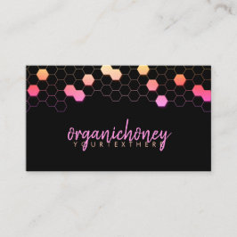 Roze bijen Boerderij Apiary Homemade Honeycomb Visitekaartje
