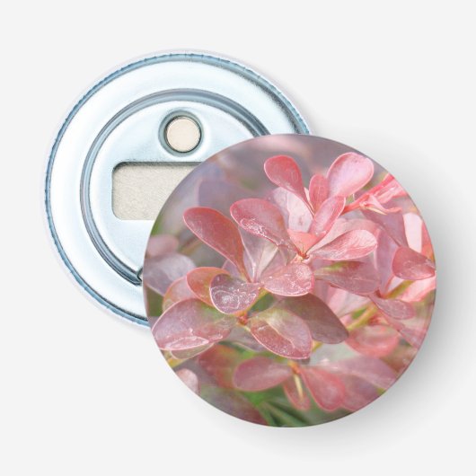  roze bijkantoren button flesopener (Voorkant)