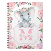 Roze, bijtende babybanket met Rozen Notitieboek (Voorkant)